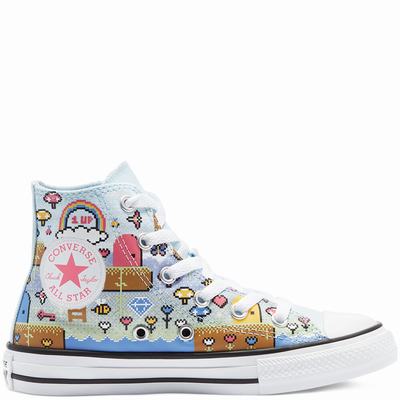 Converse Gamer Chuck Taylor All Star - Lasten Matalavartiset Tennarit - Sininen/Pinkki